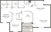 floor plan of three bedroom apt